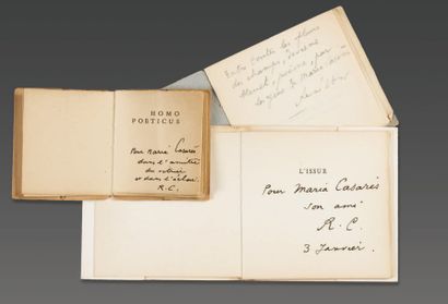 CHAR ET DIVERS. - Ensemble de 29 volumes dont 11 avec envois autographes signés à...