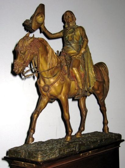 Jean-Léon GEROME (1824-1904) "Bonaparte à cheval" (ou "Bonaparte entrant au Caire")....