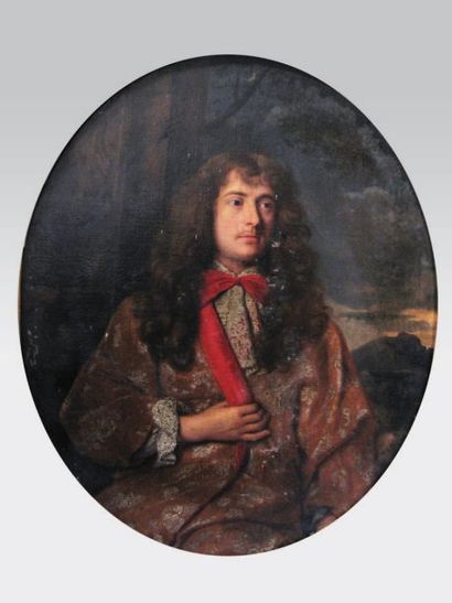 Claude LEFEBVRE (Attribué à) (Fontainebleau 1632 - Paris 1674) "Portrait d'homme...
