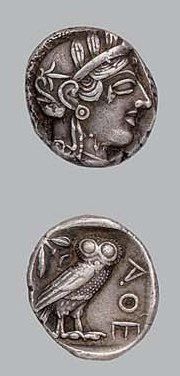 ATTIQUE : Athènes (490-407 av. J.C.). Tétradrachme....
