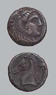 null CARTHAGE (325-300 av. J.C.). Tétradrachme. 14,98 g. Tête d'Héraclès à d., R/...