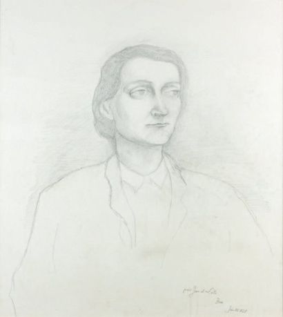 Pierre KLOSSOWSKI (1905-2001) Portrait de jeune femme, Lotte Carrive, juin 1955....