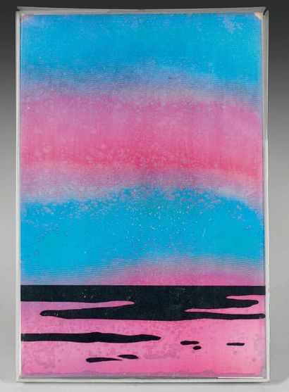 Roy LICHTENSTEIN (1923-1997) New Seascape, 1966. (Corlett 42). 30,5 x 20,3 cm. Sérigraphie...
