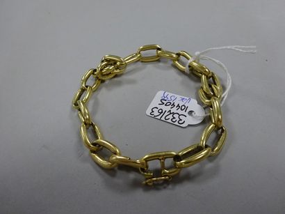 Bracelet en or jaune (750) à importants maillons...
