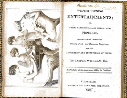 null WISEMAN (Jasper). Winter Evening Entertainments of curious mathematical and...