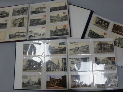 null Lot de trois albums de cartes postales du XXème siècle. 

Certaines timbrées,...