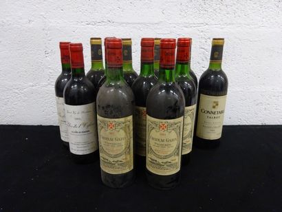 null Lot comprenant:

- Château GAZIN, 5 bouteilles, 1983 

- CLOS L'EGLISE, Lalande,...