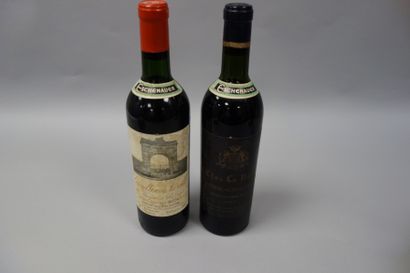 null Lot comprenant: 

- CLOS LA ROSE

1 bouteille 1959. Niveau bas épaule. Etiquette...