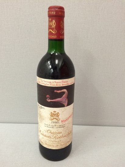 null Château MOUTON-ROTSCHILD

1 bouteille, 1990.

Niveau bas/épaule.

Etiquette...