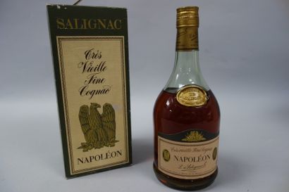 null SALIGNAC Très vieille fine Cognac Napoléon, Réserve de l'Aiglon. 

Une bouteille....