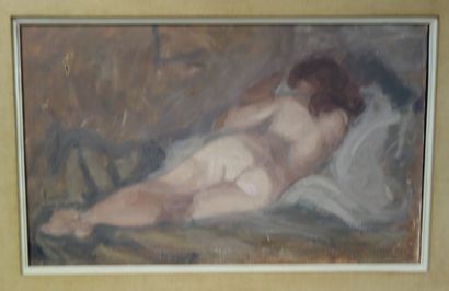 Jean Alfred ADLER (1899-1942) Nu couché de dos. 

Huile sur toile.

Signée en bas...