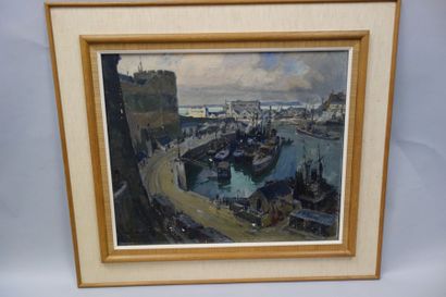 Ernest MARCEL-LAURENT (XXe) Port de Brest.

Huile sur toile.

Signée et située en...