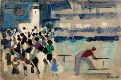 Alexandre Sacha GARBELL (1903-1970) 
Le phare.
Huile sur toile, signée en bas à droite.
27...