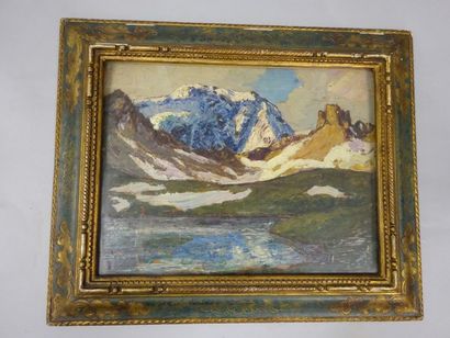 Joseph Victor COMMUNAL (1876-1962) 

Paysage de montagne

Huile sur panneau.

Signée...