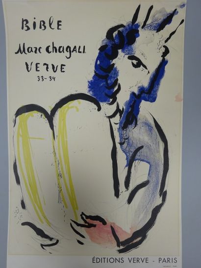 D'après Marc CHAGALL (1887-1985) 

"Bible"

Affiche pour Verve. 

Editions Verve...