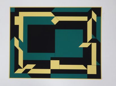 Victor VASARELY (1906 -1997) 

HOKKAI, COMPOSITION EN NOIR ET VERT

Sérigraphie en...