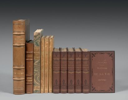 SAND (George) 
Evenor et Leucippe. Paris, Garnier
Frères, 1856; 3 volumes in-8 veau...