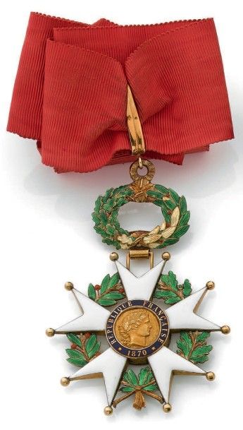 France 
Ordre de la Légion d'honneur, fondé en 1802, important bijou de commandeur...
