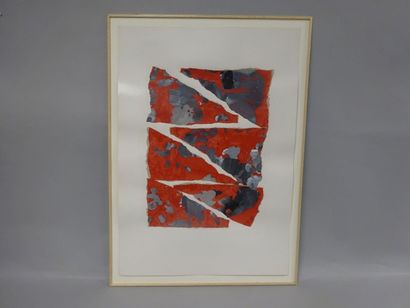 André-Pierre ARNAL (1939), attribué à 

Composition. 

Collage sur papier, technique...