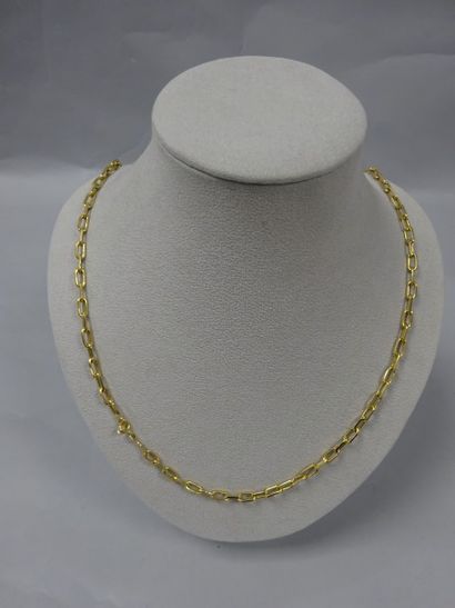 null Collier en or jaune (750) à maille forçat limée. 

Poids : 43 g - Long. : 68...