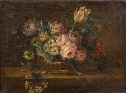 ÉCOLE FRANCAISE de la première moitié du XIXème siècle 


Corbeille de fleurs sur...