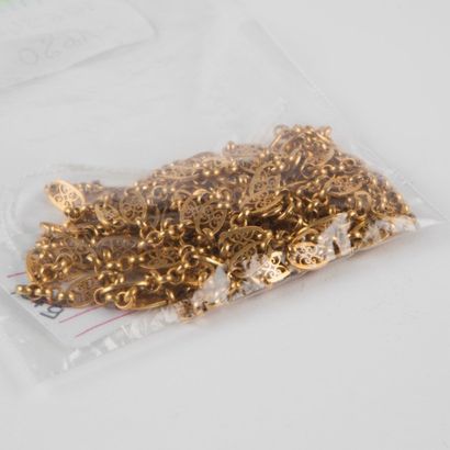 null Débris de sautoir en or jaune (750) à maillons filigranés. 

Poids : 19,9 g...