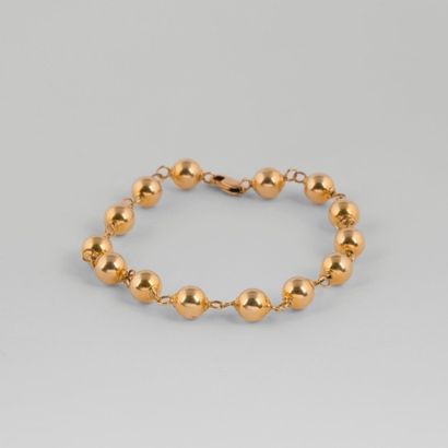 null Bracelet en or jaune (750) à maille marseillaise. 

Poids : 9,6 g. - Long. :...