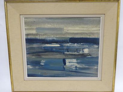Emile MARZE (né en 1930) 

Petite mer. 

Huile sur toile. 

Signé en bas à gauche.

38...