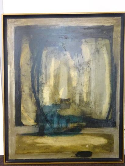Emile MARZE (1930) 

Eclairage sur une stèle. 1963.

Huile sur toile. 

Signée en...
