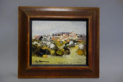 Michel JOUENNE (1933) 

L'arbre blanc. 

Huile sur toile. 

Signée en bas à gauche....