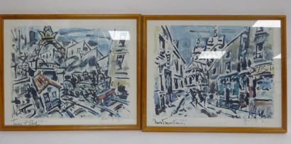 D'après GEN PAUL (1895-1975) 

Montmartre et Tour Eiffel.

Impression sur papier.

Numérotée...