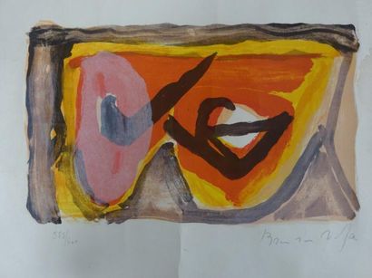 BRAN VAN VELDE (1895-1981) 

Composition. 

Lithographie signée en bas à droite Numérotée...