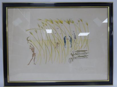 Salvador DALI (1904-1989) 

Sans titre.

Lithographie sur papier.

Signée en bas...