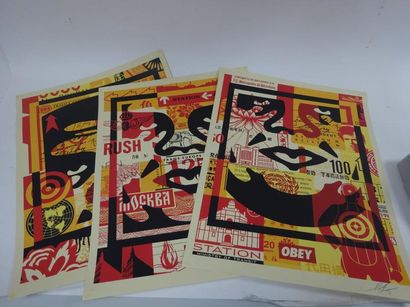 SHEPARD FAIREY (1970) 

Obey - Fragile - Station to Station.

Trois sérigraphies...