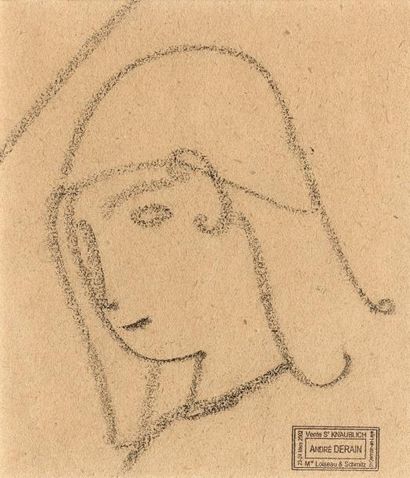 André DERAIN (1880-1954) 

Tête de femme

Dessin au crayon sur papier. 

10,5 x 9,5...