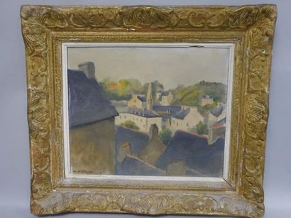 Maurice ASSELIN (1882-1947) 

Vue de village. 

Huile sur toile signée en bas à gauche....