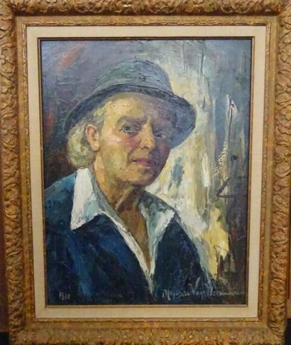 Maurice Vagh Weinmann (1889-1986) 

Portrait d'homme au drapeau ou autoportrait....