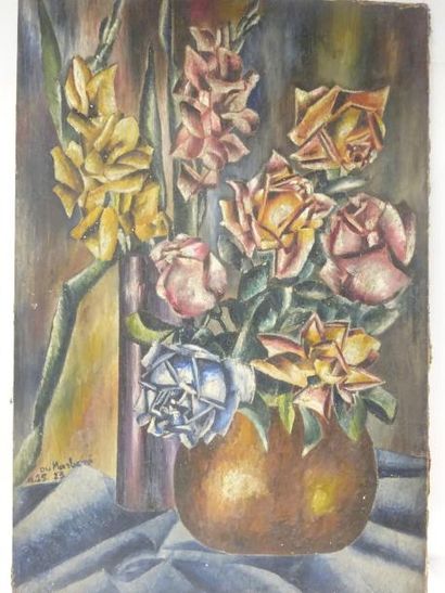 Jean du MARBORE (1896-1933) 

Bouquet de roses et de glaïeuls. 1923. 

Huile sur...