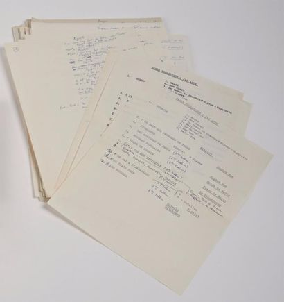 Achard (Marcel) 
Rigolette. Manuscrit autographe de 67 pages in-4, sous enveloppe...