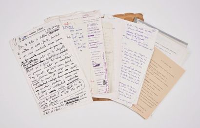 TRUFFAUT (François). 1932-1984 
Réunion de 5 articles divers. Manuscrits autographes...