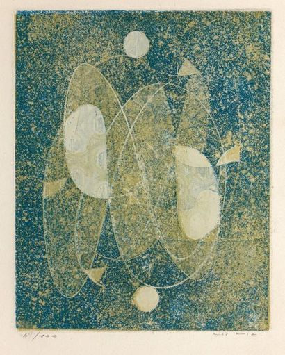 Max ERNST (1891-1976) 
Sans titre. 1970.
(Spies et Leppien 143). 24,5 x 19, 7 cm.
Eau-forte...
