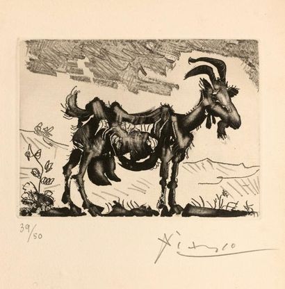[PABLO PICASSO] André VERDET La chèvre de Picasso. Paris, Editions de Beaune, 1952....