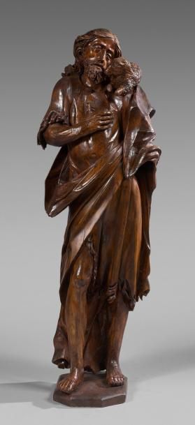 null Saint Jean-Baptiste représenté en pied, l'agneau sur l'épaule gauche.
Statue...