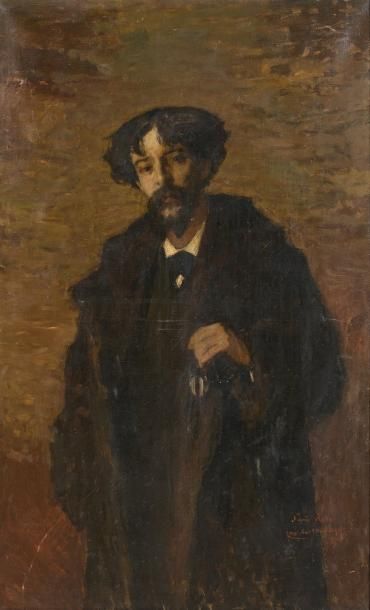Jean-Gabriel DOMERGUE (1889-1962) 
Portrait présumé d'Alphonse Daudet en pied, 1914;...