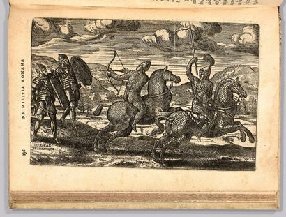 LIPSIUS (J.). 

De Militia Romana. Libri Quinque… Anvers, Moret, 1598 ; in-4 brad....
