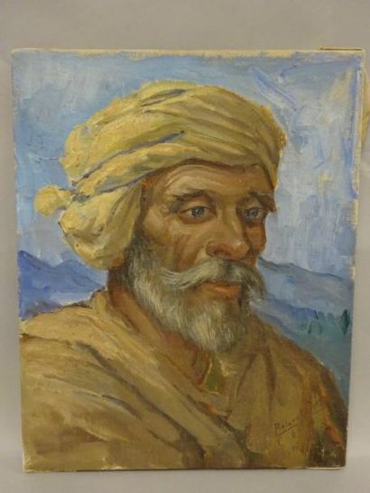 Roland Robert OLIVIER (1904-1983) 

Portrait d'homme au turban. 1946.

Huile sur...
