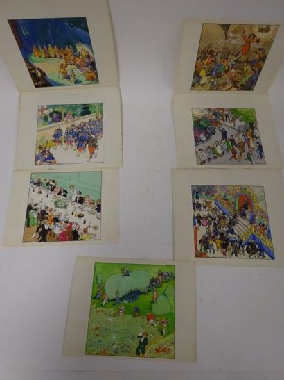 Pierre LISSAC (1878-1955) 

Ensemble de dix gouaches, aquarelle et encre sur papier.

Signées.

16...