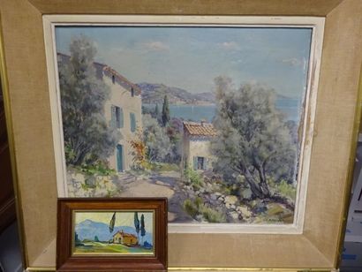 Lucien POTRONAT (1889-1971). 

Paysage de Provence. 

Huile sur toile. 

Signé en...