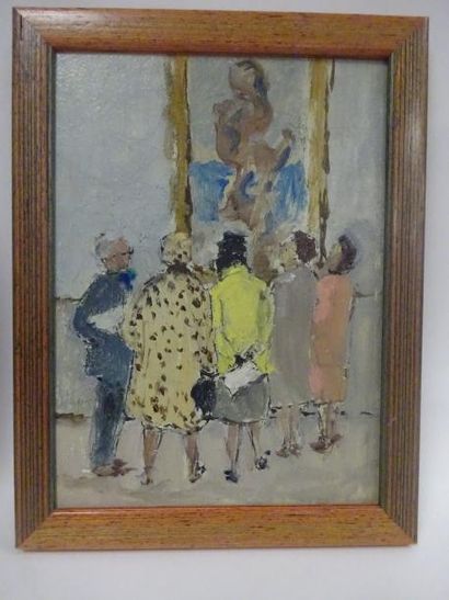 François SALVAT (1892-1976), attribué à 

Au musée.

Huile sur carton.

22 x 16 ...