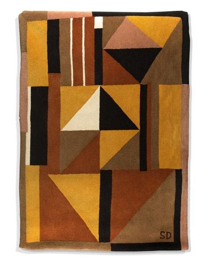 Sonia DELAUNAY (1885-1979) et ARTCURIAL Editions Arlequin.
Tapis en laine à décor...
